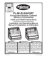 Hatco FLAV-R-SAVOR FSCD Series Installation And Operating Manual preview