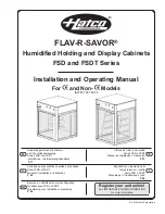 Preview for 1 page of Hatco FLAV-R-SAVOR FSD Series Installation And Operating Manual