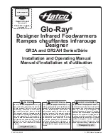 Preview for 1 page of Hatco Glo-Ray Designer GR2A Series Installation And Operating Manual