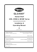 Hatco Glo-Ray Glo-Ray GRSBF-72-I Installation & Operating Manual предпросмотр