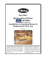 Hatco Glo-Ray GRCMW-1 Installation & Operating Manual & Replacement Parts List preview