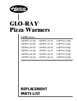 Hatco Glo-Ray GRPWS-2418D Replacement Parts List Manual preview