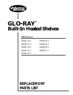 Hatco Glo-Ray GRSB-24-I Replacement Parts List Manual preview