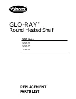 Hatco Glo-Ray GRSR-15 Replacement Parts List preview