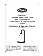 Hatco GLO-RAY GRSSR20-DL Series Installation & Operating Manual preview