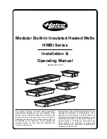 Hatco HWBI-1 Installation & Operating Manual preview