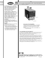 Hatco HYDRO-HEATER FR2-3 Specifications preview