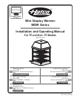 Hatco MDW Series Installation And Operating Manual preview