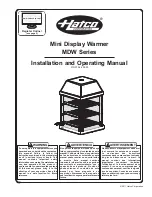 Hatco MDX-1X Installation And Operating Manual preview