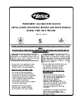 Hatco POWERMITE PMG-100 Installation, Operating, Service And Parts Manual preview