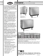 Hatco POWERMITE PMG-100 Specification Sheet preview