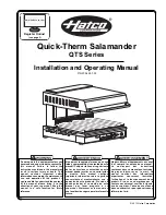 Hatco quick-therm salamander qts series Installation And Operating Manual preview