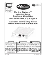 Preview for 1 page of Hatco Rapide Cuisine IRNG Series Installation And Operating Manual