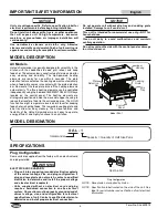 Preview for 4 page of Hatco SAL Series Installation And Operating Manual