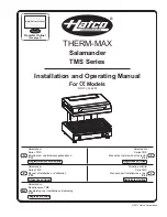 Hatco Therm-max Salamander Installation And Operating Manual preview