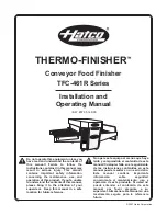 Preview for 1 page of Hatco THERMO-FINISHER TFC-461R Installation And Operating Manual