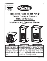 Hatco TOAST KING TK-135B Installation And Operating Manual preview