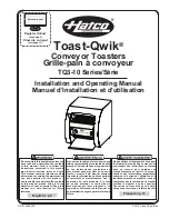 Preview for 1 page of Hatco Toast-Qwik TQ3-10 Series Installation And Operating Manual