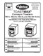 Предварительный просмотр 1 страницы Hatco TOASTMAX TM3 Series Installation And Operating Manual