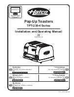 Preview for 1 page of Hatco TPT-230-4 Series Installation And Operating Manual