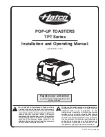 Preview for 1 page of Hatco TPT Series Installation And Operating Manual