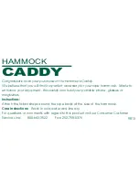 Предварительный просмотр 1 страницы Hatteras Hammock Caddy Instructions