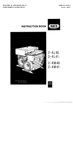 Hatz 2L40 Series Instruction Book preview