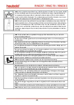 Предварительный просмотр 21 страницы haubold RNC57 Operating Instructions Manual