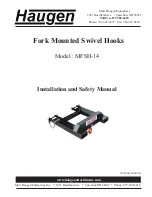 Preview for 1 page of Haugen MFSH-14 Installation And Safety Manual