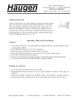 Preview for 3 page of Haugen MFSH-6 Installation And Safety Manual