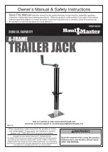 HAUL MASTER 2000 LB. A-Frame Trailer Jack Owner'S Manual & Safety Instructions preview