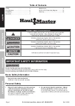 Preview for 2 page of HAUL MASTER 2000 LB. A-Frame Trailer Jack Owner'S Manual & Safety Instructions