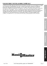 Preview for 9 page of HAUL MASTER 2000 LB. A-Frame Trailer Jack Owner'S Manual & Safety Instructions