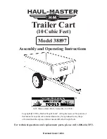 HAUL MASTER 38897 Assembly And Operating Instructions Manual preview