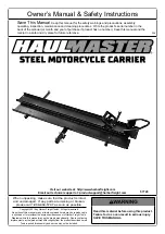 Preview for 1 page of HAUL MASTER 57720 Owner'S Manual & Safety Instructions