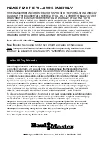 Preview for 4 page of HAUL MASTER 60533 Owner'S Manual & Safety Instructions