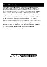 Предварительный просмотр 12 страницы HAUL MASTER 63772 Owner'S Manual & Safety Instructions