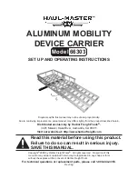 HAUL MASTER 66303 Set Up And Operating Instructions Manual preview