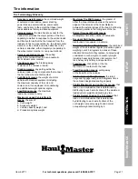 Preview for 11 page of HAUL MASTER 66771 Owner'S Manual