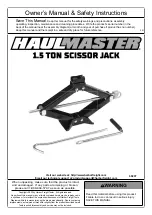 Preview for 1 page of HAUL MASTER 66907 Owner'S Manual & Safety Instructions