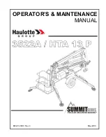 Haulotte Group 3522A Operator'S  Maintenance Manual preview