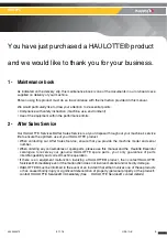 Preview for 5 page of Haulotte Group HA120PX Maintenance Book