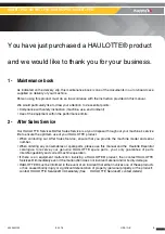 Preview for 5 page of Haulotte HA100RTJ PRO Maintenance Book