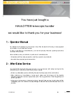 Preview for 5 page of Haulotte HTL4014 Operator'S Manual