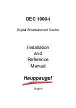 Preview for 1 page of Hauppauge DEC 1000-t Installation And Reference Manual