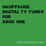 Hauppauge Digital TV Tuner for Xbox One Quick Installation Manual preview