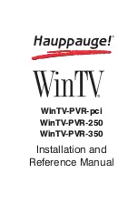 Preview for 1 page of Hauppauge WinTV-PVR-250 Installation And Reference Manual