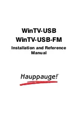 Hauppauge WinTV-USB Installation And Reference Manual preview