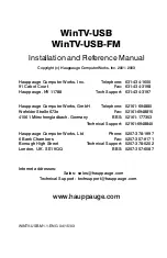 Preview for 2 page of Hauppauge WinTV-USB Installation And Reference Manual