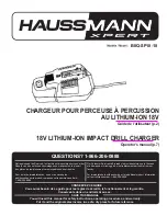 Haussmann Xpert B0Q-SP18-18 Operator'S Manual preview